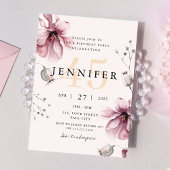 ダスティピエレガントンクフローラ秋誕生日 招待状