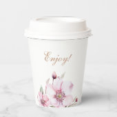 ダスティピフェミニンンクフローラバラブライダルシャワー 紙コップ (正面)