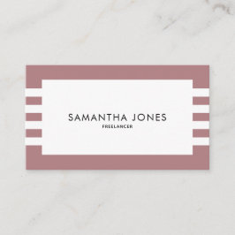 ダスティピモダンンク白ミニマルフリーラストライプンサー 名刺