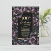 ダスティピンクとグレーフローラ100th誕生日パーティー 招待状 (スタンド正面)