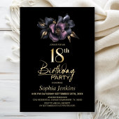 ダスティピンクとグレーフローラ18th誕生日パーティー 招待状