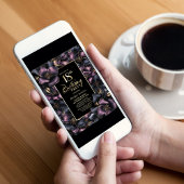 ダスティピンクとグレーフローラ18th誕生日パーティー 招待状