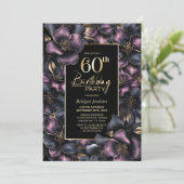 ダスティピンクとグレーフローラ60th誕生日パーティー 招待状 (スタンド正面)