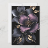 ダスティピンクとグレーフローラ80th誕生日パーティー 招待状 (裏面)