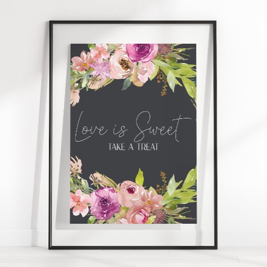 ダスティピンクとパープルの結婚式 Love Is Sweet ファヴォー ポスター