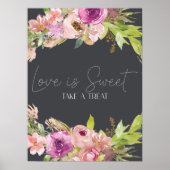 ダスティピンクとパープルの結婚式 Love Is Sweet ファヴォー ポスター (正面)