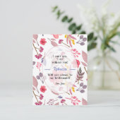 ダスティピンクのウェディングプランナーカードを考える 招待状 (スタンド正面)