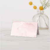 ダスティピンクのバラの水彩プレースカード プレイスカード (裏面)