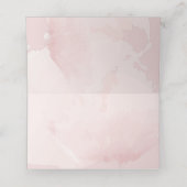 ダスティピンクのバラの水彩プレースカード プレイスカード (内部開封)