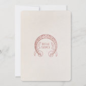 ダスティピンクのマーガレット ブライダルシャワーのアールヌーボー 招待状 (裏面)