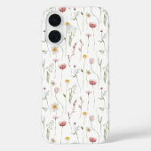 ダスティピンクの水彩画の野の花 Case-Mate iPhoneケース (裏面)