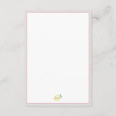 ダスティピンクの結婚式のスケジュールカードを考える エンクロージャーカード (裏面)