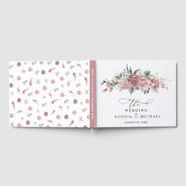 ダスティピンクの花嫁衣裳の結婚式 ゲストブック