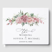 ダスティピンクの花嫁衣裳の結婚式 ゲストブック (正面)