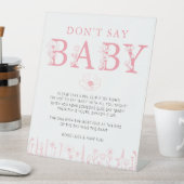 ダスティピンクの野の花 Don't Say Baby ゲームサイン 台座サイン (インサイチュ)