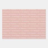 ダスティピンクイードムバラクマスジドパターンデザイン ラッピングペーパーシート (正面)