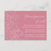 ダスティピンクエレガントフローラ結婚ズ・ハネムーン基金 エンクロージャーカード (正面)