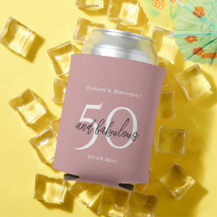 ダスティピンクエレガント50と素晴らしい誕生日パーティー 缶クーラー