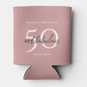 ダスティピンクエレガント50と素晴らしい誕生日パーティー 缶クーラー (正面)
