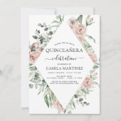 ダスティピンクキンセアニラフローラグリーナリーユーカリ 招待状 (正面)