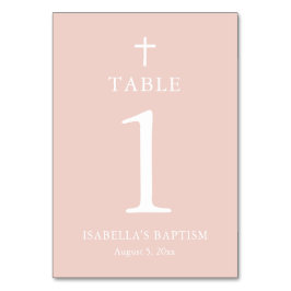 ダスティピンククロスガールバプティステーブルナンバーカード テーブルナンバー