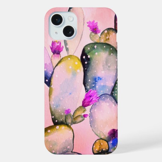 ダスティピンクサボテン iPhoneケース (裏面)