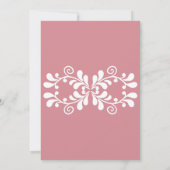 ダスティピンクシエリトリンドバプテスマ&ファースト誕生日 招待状 (裏面)