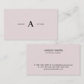 ダスティピンクシンプルプロフェッショナルミニマルプロモーション 名刺 (正面/裏面)