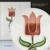 ダスティピンクチューリップウォールデコール新しいアートギボンズ タイル