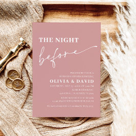 ダスティピンクナイトリハーサルディナー招待状 招待状