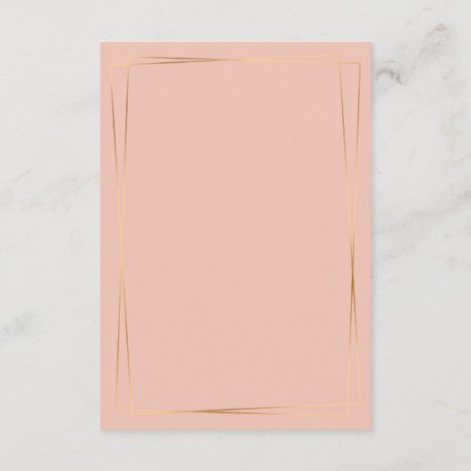 ダスティピンクニューヨーク行き先結婚式詳細 エンクロージャーカード (裏面)