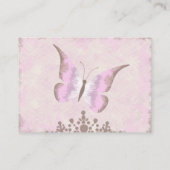 ダスティピンクバタフライキンセアニラRSVPカード アドバイスカード (裏面)