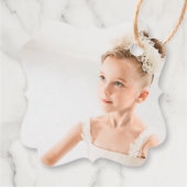 ダスティピンクバレリーナ誕生日グリッター写真 フェイバータグ (裏面)