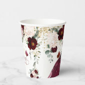 ダスティピンクバーガンディ赤面フラワーズキンセアニェラ 紙コップ (右)