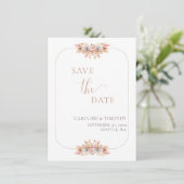 ダスティピンクパンパスグラスセーブ・ザ・デート案内 招待状 (スタンド正面)