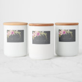 ダスティピンクパープルエレガントフローラデイトナイトジャー フードラベル (ボトル)