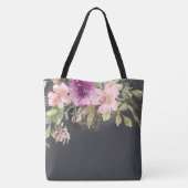 ダスティピンクパープルフローライニシャルモノグラムトートバッグ トートバッグ (裏面)