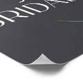 ダスティピンクパープルフローラエレガントブライダルシャワー ポスター (角)