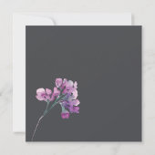 ダスティピンクパープルフローラ結婚式招待状 (裏面)