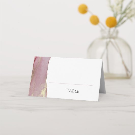 ダスティピンクビバマゼンタ結婚ン座席表 プレイスカード (正面)