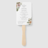 ダスティピンクピーチバラフローラ結婚式 プログラム ハンドファン (裏面)