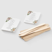 ダスティピンクピーチバラフローラ結婚式 プログラム ハンドファン (組立なし)