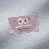 ダスティピンクフロリスト磁気名刺 マグネット名刺 (インサイチュ)