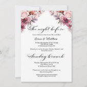 ダスティピンクフローラリハーサルディナー&サンデーブランチ 招待状 (正面)