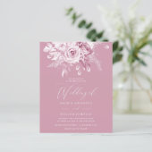 ダスティピンクフローラ予算結婚式招待状 (スタンド正面)