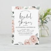 ダスティピンクブライダルシャワーフローラ 招待状 (スタンド正面)