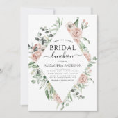 ダスティピンクブライダルシャワーランチョングリーンリーインヴィータ 招待状 (正面)