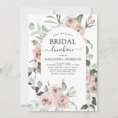 ダスティピンクブライダルシャワーランチョングリーンリーインヴィータ 招待状 (正面)