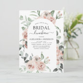 ダスティピンクブライダルシャワーランチョングリーンリーインヴィータ 招待状 (スタンド正面)