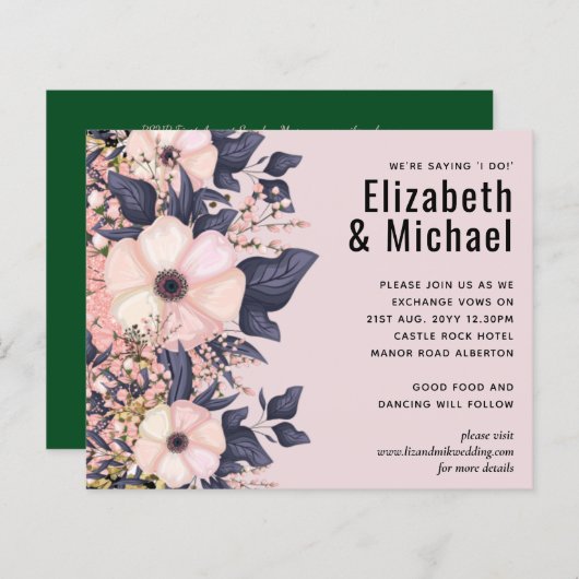 ダスティピンクブルー結婚フローラ予算 (正面/裏面)